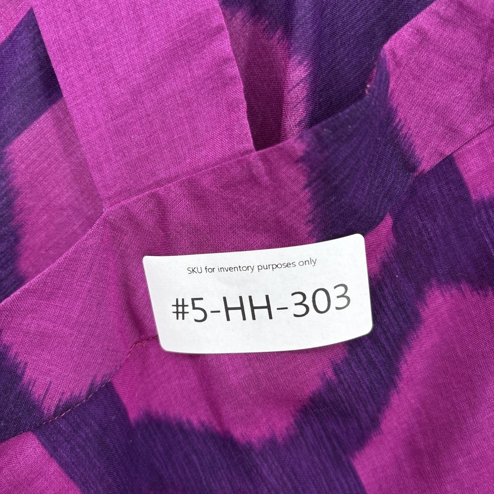 Tibi Dress Small Pink Geometric Cotton Sleeveless V-Neck Strappy Swing Short - Picture 10 of 10
